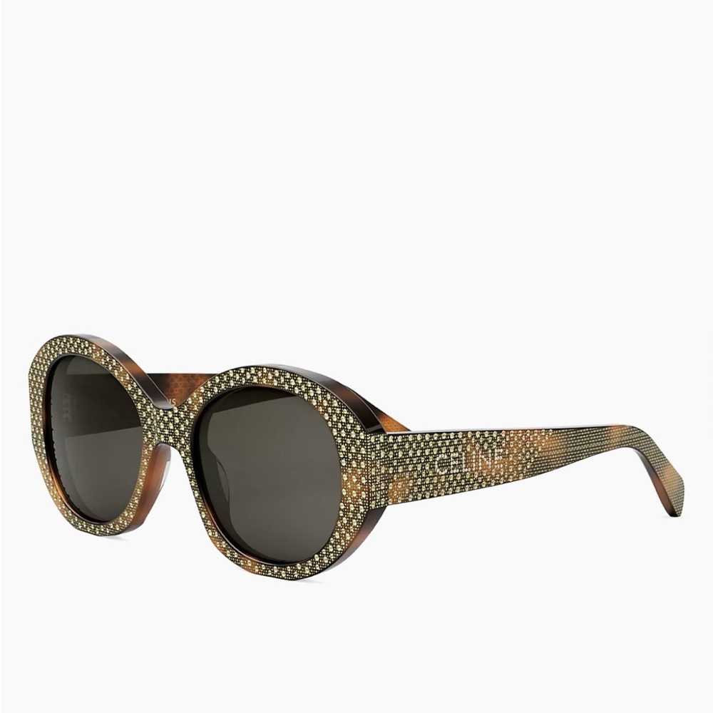 CELINE

53MM Crystal-Embellished Round Sunglasses